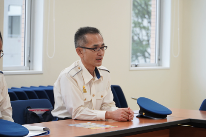 懇談の様子（日野消防署長）
