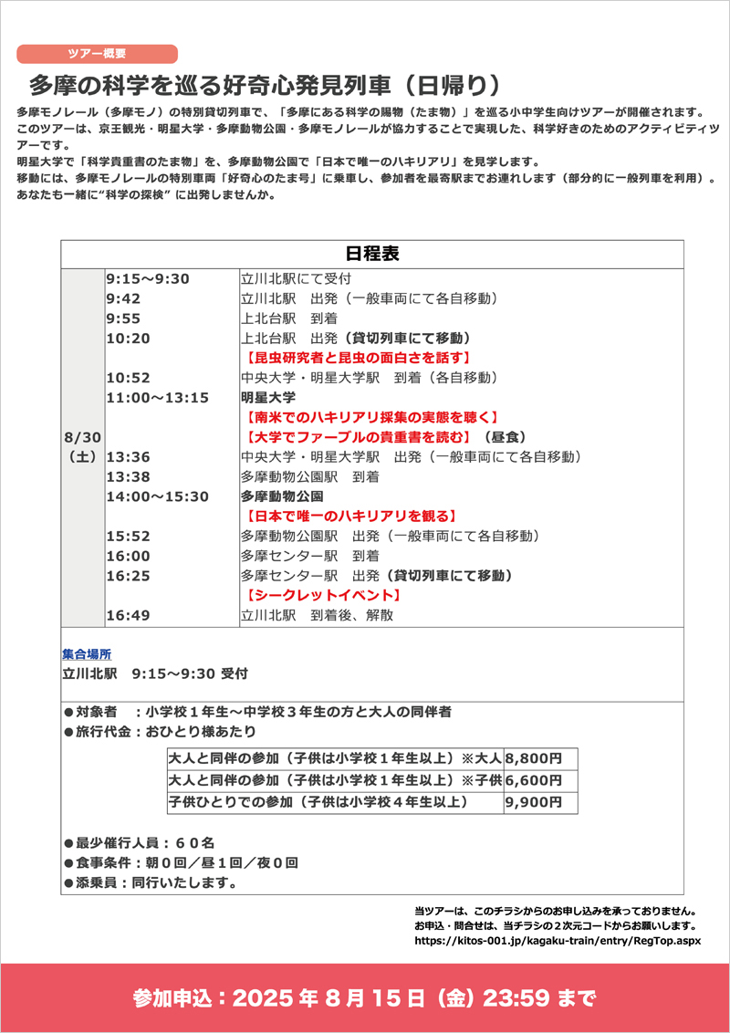 「好奇心のたま号（たまご）」ポスター裏面